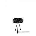 Lampada Da Tavolo Con Treppiede 1 Luce Flat In Polilux Nero Made In Italy | Linea Zero
