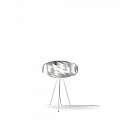 Lampada Da Tavolo Con Treppiede 1 Luce Flat In Polilux Silver Made In Italy | Linea Zero