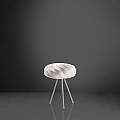 Lampada Da Tavolo Con Treppiede 1 Luce Flat In Polilux Bianco Made In Italy | Linea Zero