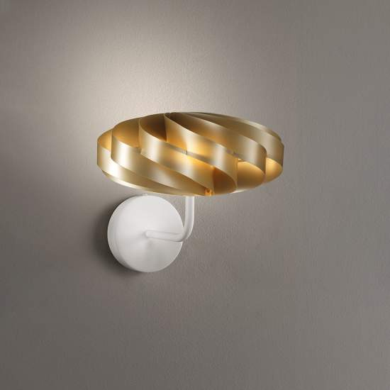 Applique Moderna 1 Luce Flat In Polilux Oro D30 Made In Italy | Linea Zero