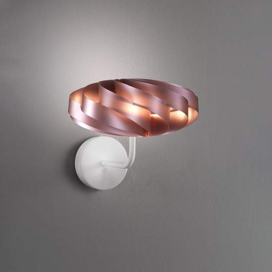 Applique Moderna 1 Luce Flat In Polilux Rosa Metallico D30 Made In Italy | Appliques - Lampade da Parete | Luce Art Shop Applique Moderna 1 Luce Flat In Polilux Rosa Metallico D30 Made In Italy | Linea Zero