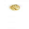 Plafoniera Moderna 1 Luce Flat In Polilux Oro D30 Made In Italy | Linea Zero