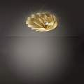 Plafoniera Moderna 1 Luce Flat In Polilux Oro D40 Made In Italy | Linea Zero