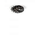 Plafoniera Moderna 1 Luce Flat In Polilux Nero D60 Made In Italy | Linea Zero