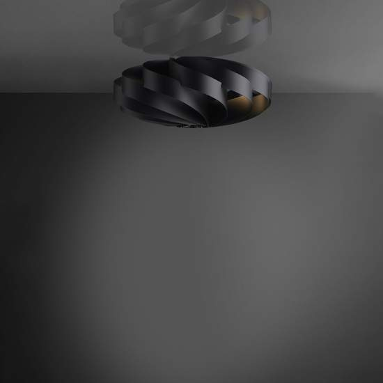 Plafoniera Moderna 3 Luci Luci Flat In Polilux Nero D70 Made In Italy | Plafoniere - Lampade da soffitto | Luce Art Shop Plafoniera Moderna 3 Luci Luci Flat In Polilux Nero D70 Made In Italy | Linea Zero