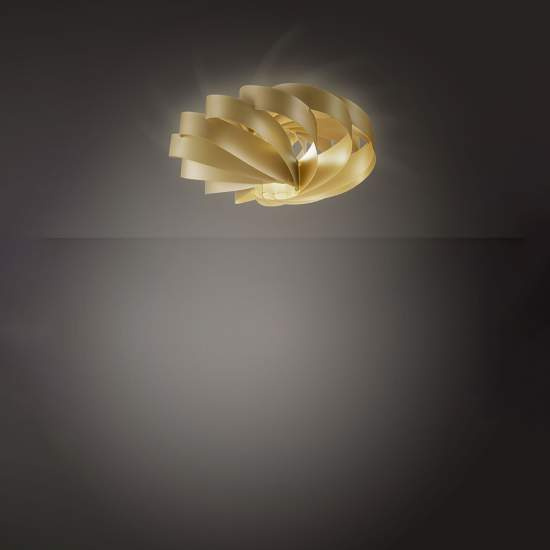 Plafoniera Moderna 3 Luci Luci Flat In Polilux Oro D70 Made In Italy | Plafoniere - Lampade da soffitto | Luce Art Shop Plafoniera Moderna 3 Luci Luci Flat In Polilux Oro D70 Made In Italy | Linea Zero