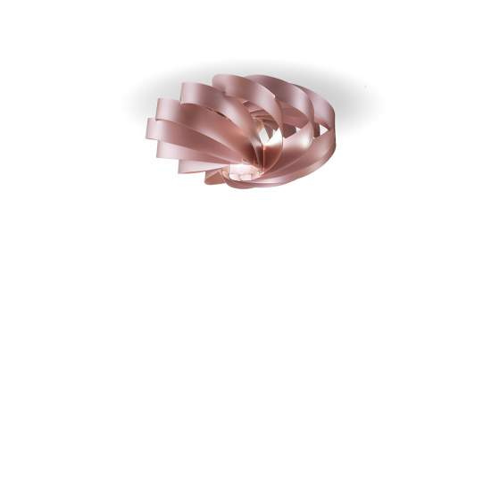 Plafoniera Moderna 3 Luci Luci Flat In Polilux Rosa Metallico D70 Made In Italy | Plafoniere - Lampade da soffitto | Luce Art Shop Plafoniera Moderna 3 Luci Luci Flat In Polilux Rosa Metallico D70 Made In Italy | Linea Zero