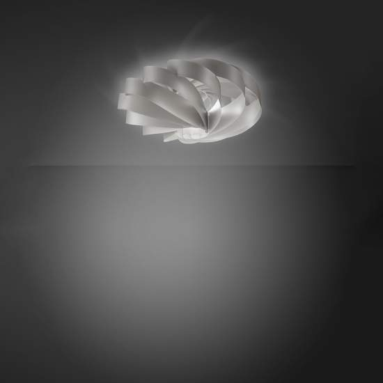 Plafoniera Moderna 3 Luci Luci Flat In Polilux Silver D70 Made In Italy | Plafoniere - Lampade da soffitto | Luce Art Shop Plafoniera Moderna 3 Luci Luci Flat In Polilux Silver D70 Made In Italy | Linea Zero