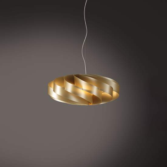 Sospensione Moderna 1 Luce Flat In Polilux Oro D30 Made In Italy | Lampadari e Sospensioni | Luce Art Shop Sospensione Moderna 1 Luce Flat In Polilux Oro D30 Made In Italy | Linea Zero