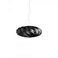 Sospensione Moderna 1 Luce Flat In Polilux Nero D40 Made In Italy | Linea Zero