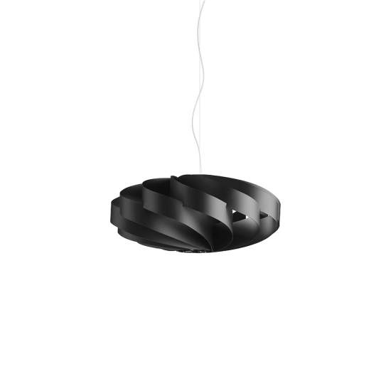 Sospensione Moderna 1 Luce Flat In Polilux Nero D40 Made In Italy | Linea Zero
