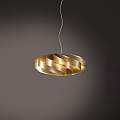 Sospensione Moderna 1 Luce Flat In Polilux Oro D40 Made In Italy | Lampadari e Sospensioni | Luce Art Shop Sospensione Moderna 1 Luce Flat In Polilux Oro D40 Made In Italy | Linea Zero