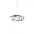 Sospensione Moderna 1 Luce Flat In Polilux Silver D40 Made In Italy | Linea Zero
