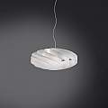 Sospensione Moderna 1 Luce Flat In Polilux Bianco D50 Made In Italy | Linea Zero