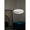 Sospensione Moderna 3 Luci Flat In Polilux Bianco D70 Made In Italy | Linea Zero