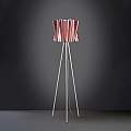Lampada Da Terra Treppiede 1 Luce Folio In Polilux Rosa Metallico Made In Italy | Linea Zero