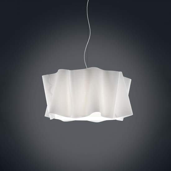 Sospensione Moderna A 3 Luci Folio In Polilux Bianco Made In Italy | Linea Zero