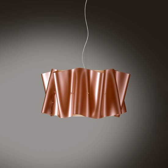 Sospensione Moderna A 5 Luci Folio In Polilux Rame Made In Italy | Lampadari e Sospensioni | Luce Art Shop Sospensione Moderna A 5 Luci Folio In Polilux Rame Made In Italy | Linea Zero