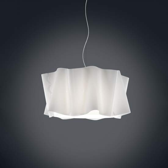 Sospensione Moderna A 5 Luci Folio In Polilux Bianco Made In Italy | Linea Zero