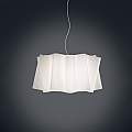 Sospensione Moderna A 5 Luci Folio In Polilux Bianco Made In Italy | Linea Zero