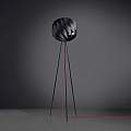 Lampada Da Terra Treppiede Globe 1 Luce In Polilux Nero D40 Made In Italy | Linea Zero