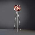 Lampada Da Terra Treppiede Globe 1 Luce Polilux Rosa Metallico D40 Made In Italy | Linea Zero