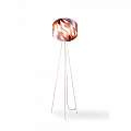Lampada Da Terra Treppiede Globe 1 Luce Polilux Rosa Metallico D40 Made In Italy | Linea Zero