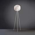 Lampada Da Terra Treppiede Globe 1 Luce In Polilux Bianco D40 Made In Italy | Linea Zero