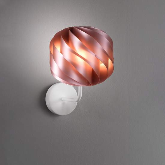 Applique Moderna Globe 1 Luce In Polilux Rosa Metallico Made In Italy | Linea Zero