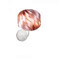 Applique Moderna Globe 1 Luce In Polilux Rosa Metallico Made In Italy | Linea Zero
