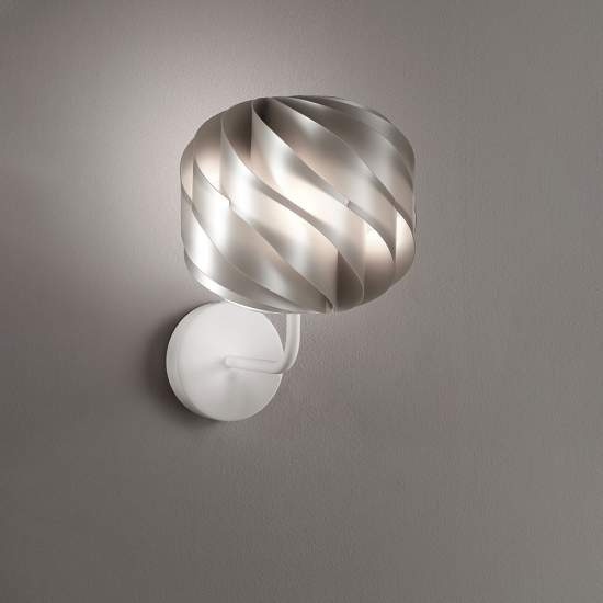 Applique Moderna Globe 1 Luce In Polilux Silver Made In Italy | Linea Zero