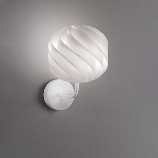 Applique Moderna Globe 1 Luce In Polilux Bianco Made In Italy | Linea Zero