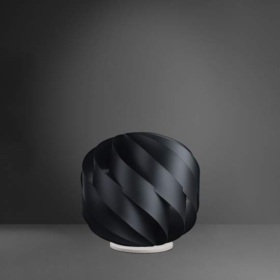Lampada Da Terra Globe Con Base 1 Luce In Polilux Nero D55 Made In Italy | Linea Zero