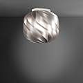Plafoniera Moderna Globe 1 Luce In Polilux Silver D25 Made In Italy | Linea Zero