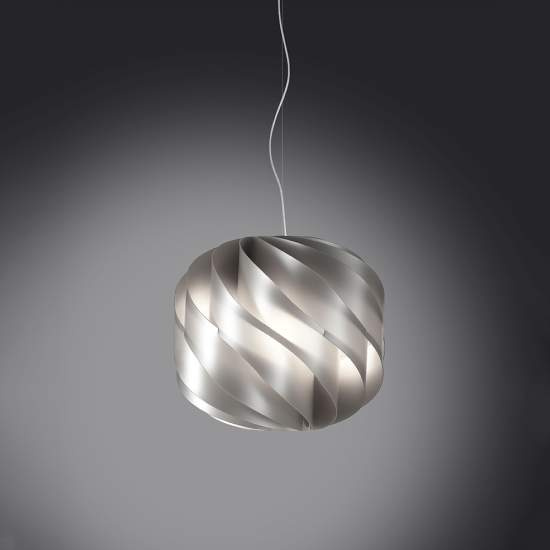 Sospensione Moderna Globe 1 Luce In Polilux Silver D25 Made In Italy | Linea Zero