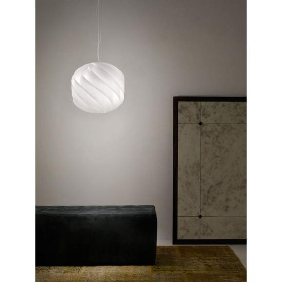 Sospensione Moderna Globe 1 Luce In Polilux Bianco D40 Made In Italy | Linea Zero