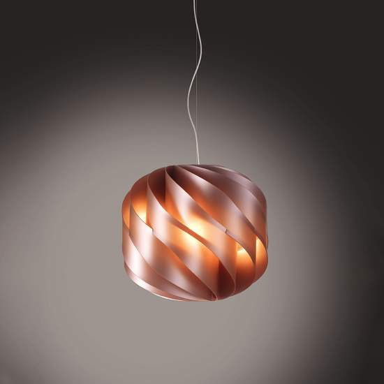 Sospensione Moderna Globe 3 Luci In Polilux Rame Made In Italy | Linea Zero
