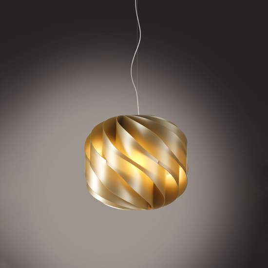 Sospensione Moderna Globe 3 Luci In Polilux Oro Made In Italy | Linea Zero