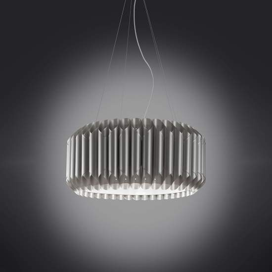 Lampadario Moderno 5 Luci Louise In Polilux Silver Made In Italy | Lampadari e Sospensioni | Luce Art Shop Lampadario Moderno 5 Luci Louise In Polilux Silver Made In Italy | Linea Zero