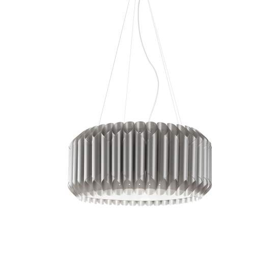 Lampadario Moderno 5 Luci Louise In Polilux Silver Made In Italy | Lampadari e Sospensioni | Luce Art Shop Lampadario Moderno 5 Luci Louise In Polilux Silver Made In Italy | Linea Zero