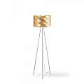 Lampada Da Terra Treppiede 1 Luce Prisma In Polilux Oro H146 Made In Italy | Linea Zero