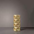 Lampada Da Tavolo Moderna 1 Luce Prisma In Polilux Oro H32 Made In Italy | Linea Zero