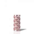 Lampada Da Tavolo Moderna 1 Luce Prisma Polilux Rosa Metallico H32 Made In Italy | Linea Zero