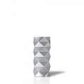 Lampada Da Tavolo Moderna 1 Luce Prisma In Polilux Silver H32 Made In Italy | Linea Zero
