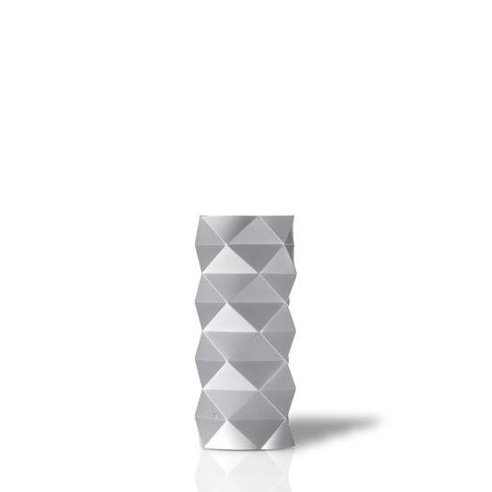 Lampada Da Tavolo Moderna 1 Luce Prisma In Polilux Silver H32 Made In Italy | Linea Zero