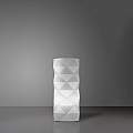 Lampada Da Tavolo Moderna 1 Luce Prisma In Polilux Bianco H32 Made In Italy | Linea Zero