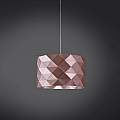 Sospensione Moderna 5 Luci Prisma In Polilux Rosa Metallico Made In Italy | Linea Zero