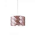 Sospensione Moderna 5 Luci Prisma In Polilux Rosa Metallico Made In Italy | Linea Zero