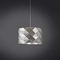 Sospensione Moderna 5 Luci Prisma In Polilux Silver Made In Italy | Linea Zero