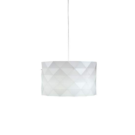 Sospensione Moderna 5 Luci Prisma In Polilux Bianco Made In Italy | Linea Zero
